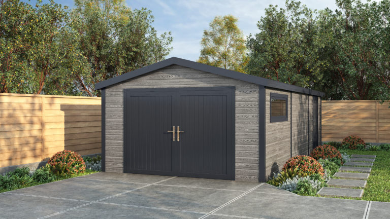 EX DISPLAY - 12ft x 10ft Silverstone Composite Garage