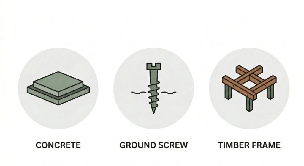 Garden gym foundation types
