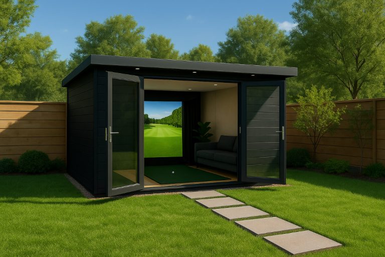 Garden room golf simulators